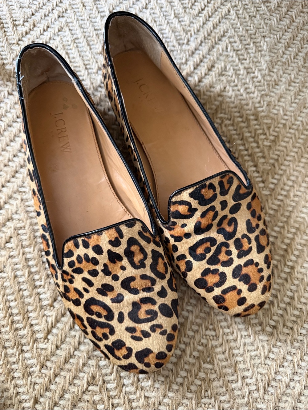 J. Crew Leopard Print Women’s Loafers - Tan/Black Size 8.5